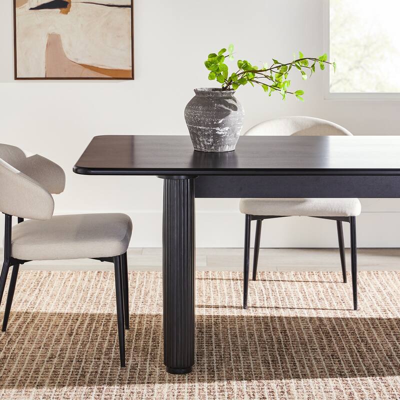 Middlebrook Designs 68" Modern Dining Table with Reeded Base