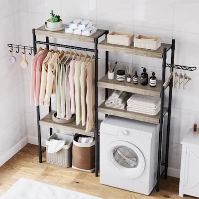 Washer and Dryer Shelves, 5 Tiers Laundry Room Storage and Organizer