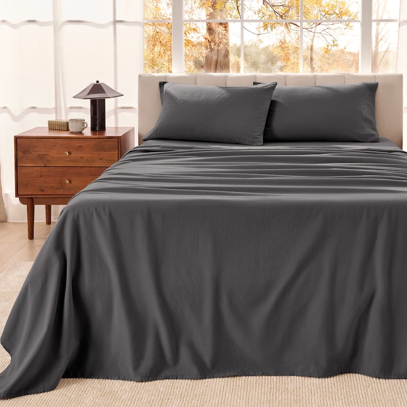 Bare Home Organic Cotton Flannel Sheet Set