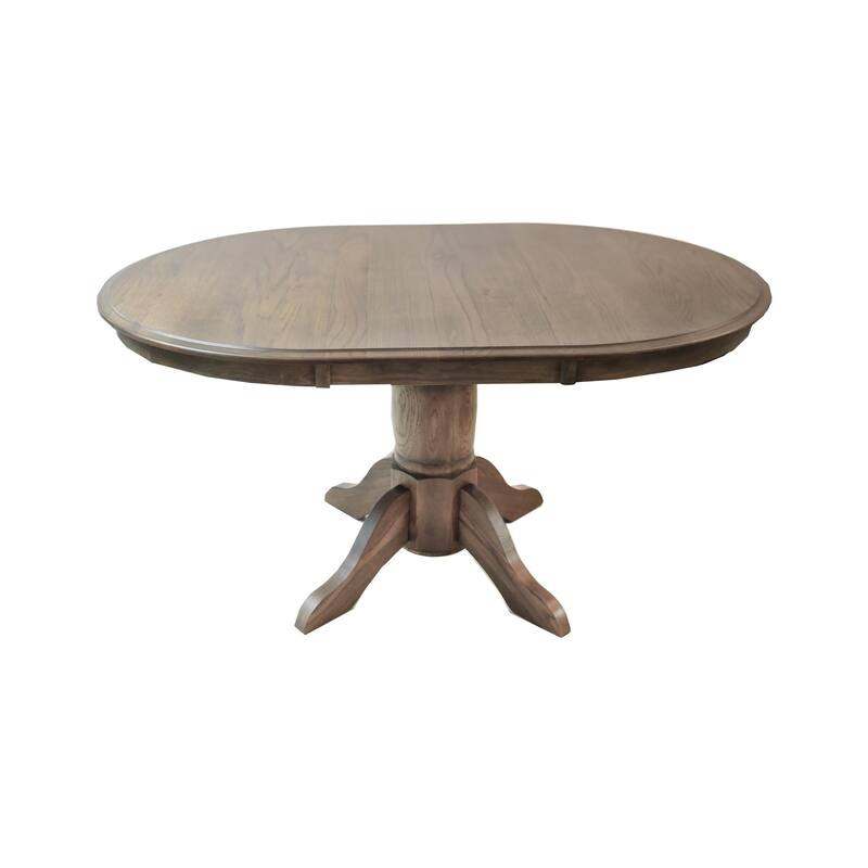 Colonial Oak 42 x42-60" Extendable Dining Table, Weathered Chestnut