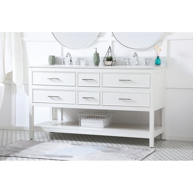 Elegant Lighting VF19060D Sinclaire 60" Free Standing Double Basin