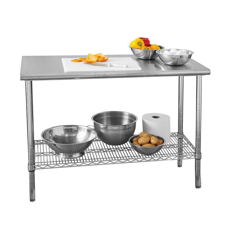 Seville Classics Commercial NSF Stainless Steel Top Worktable