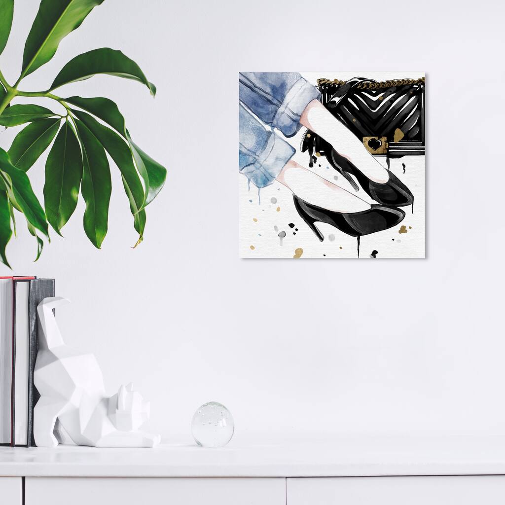 Wynwood Studio Fashion and Glam The Casual Look Black and Glam Wall Art Canvas Print