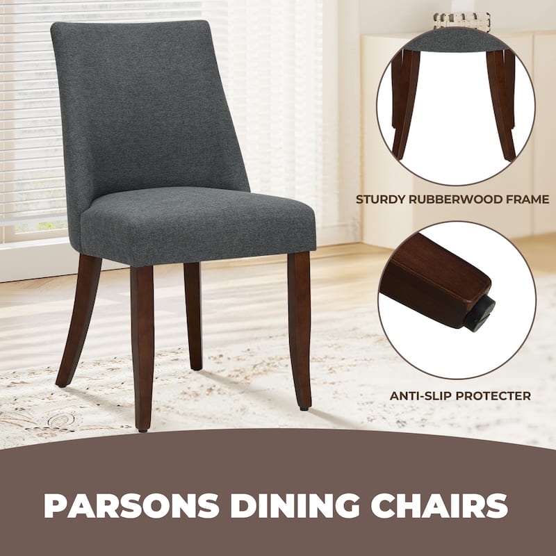 RENEWLINE Contemporary Dining Chair（Set of 2/4/6 - Upholstered Backrest & Wood Frame