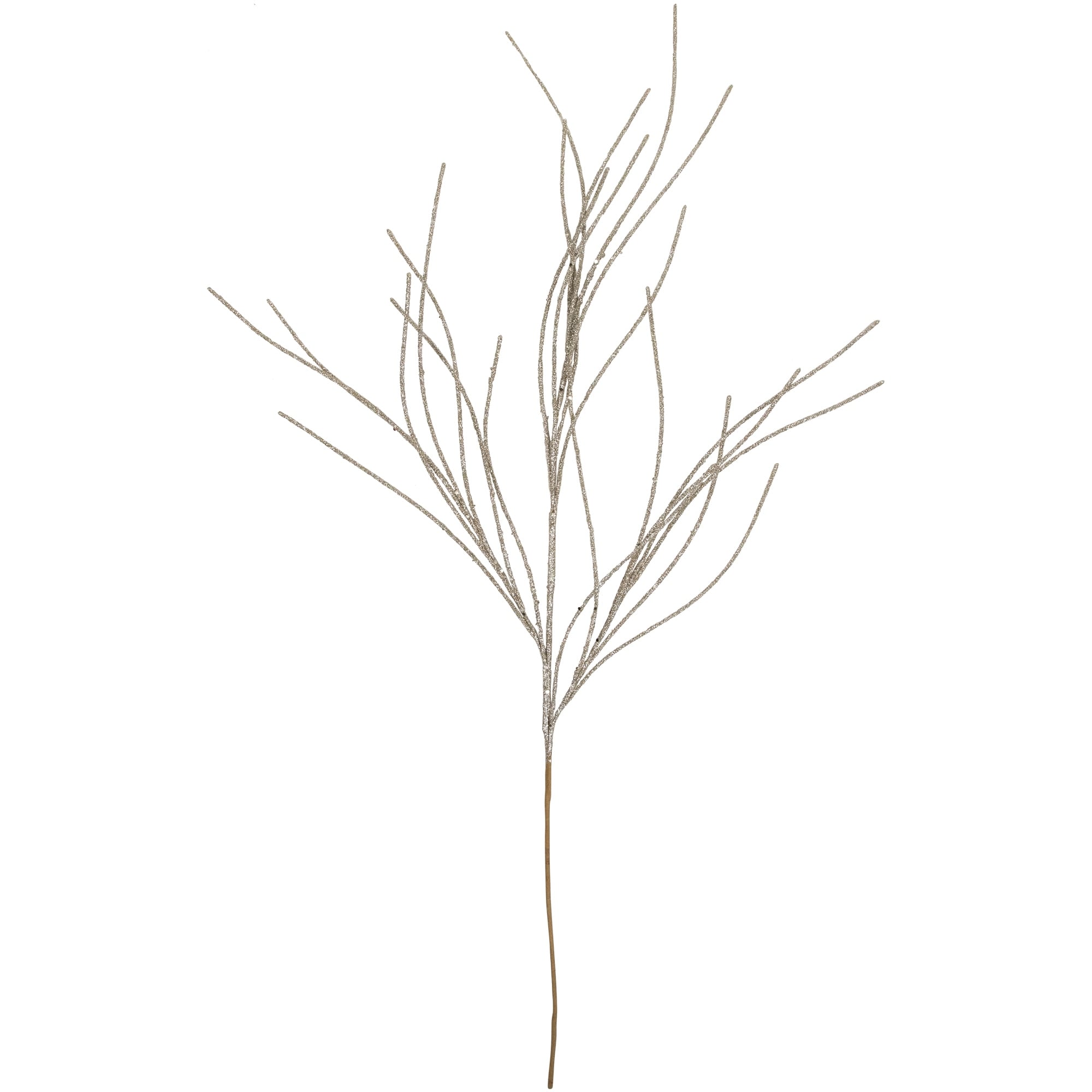 36" Champagne Gold Glittered Christmas Twig Spray