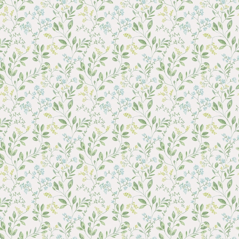 Galerie Wallcoverings Just Kitchens Spring Leaf Trail Vinyl on Non-woven Matte Wallpaper Roll