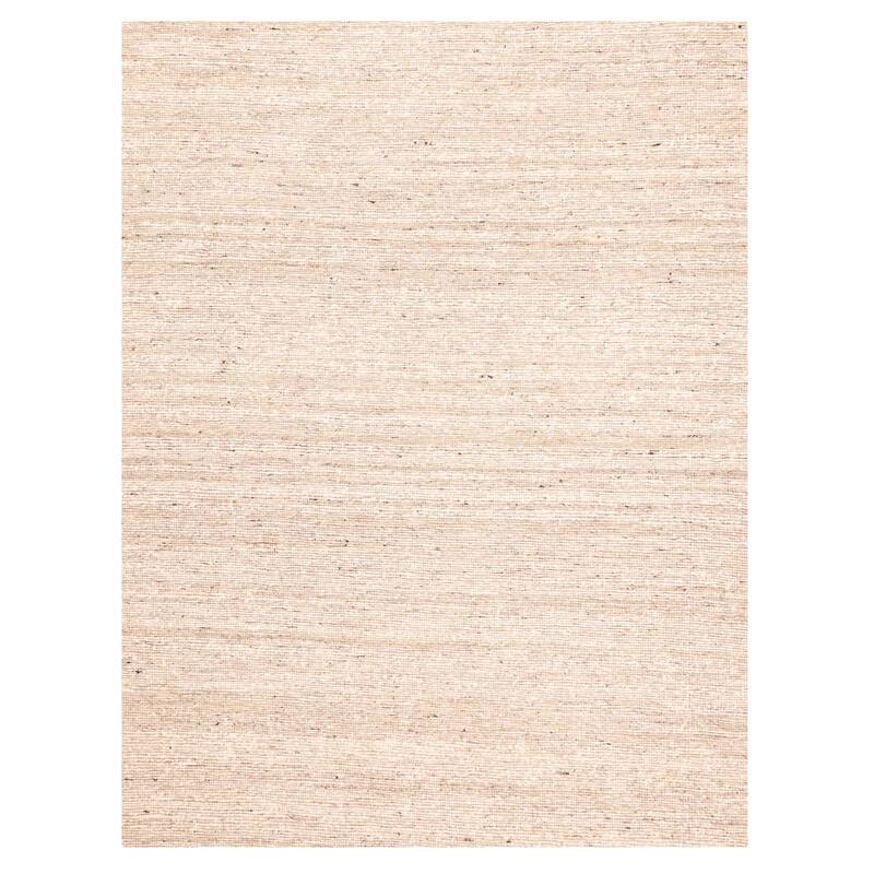 ECARPETGALLERY Braid weave Sienna Cream, Taupe Wool Kilim - 8'0 x 10'0