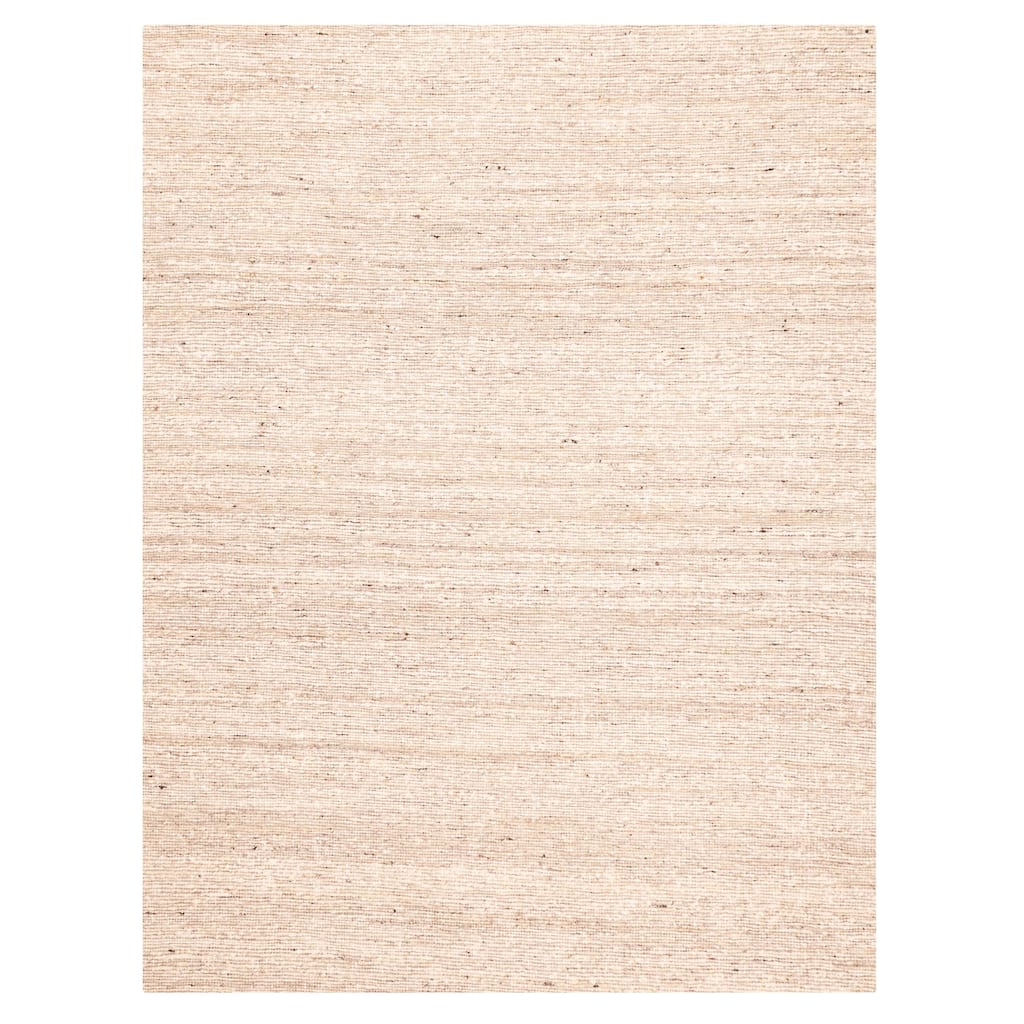 ECARPETGALLERY Braid weave Sienna Cream, Taupe Wool Kilim - 8'0 x 10'0