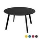 preview thumbnail 33 of 33, Clihome Weather Resistant Round Steel Patio Large Coffee Table Black