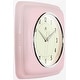 preview thumbnail 61 of 63, Infinity Instruments Retro 9.25-inch Square Wall Clock - 9.25 x 1.875 x 9.5