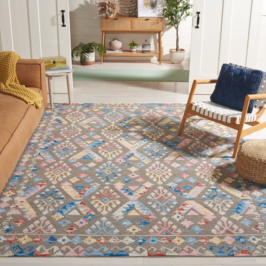 SAFAVIEH, Handmade Micro-Loop Anastazie Wool Rug