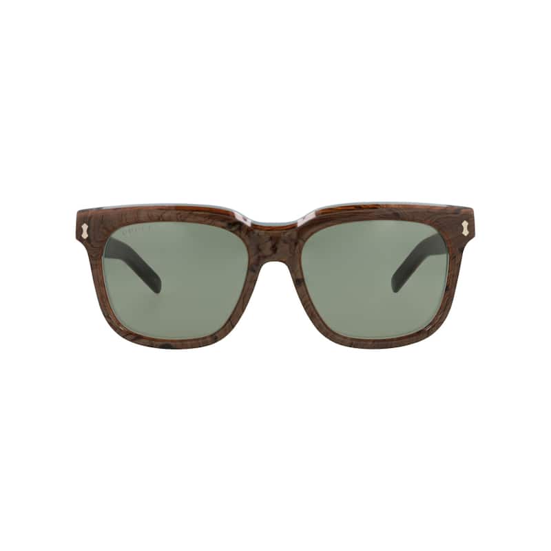 Gucci Square-Frame Recycled Acetate Sunglasses - Blue Blue Green - Blue - Green Lens