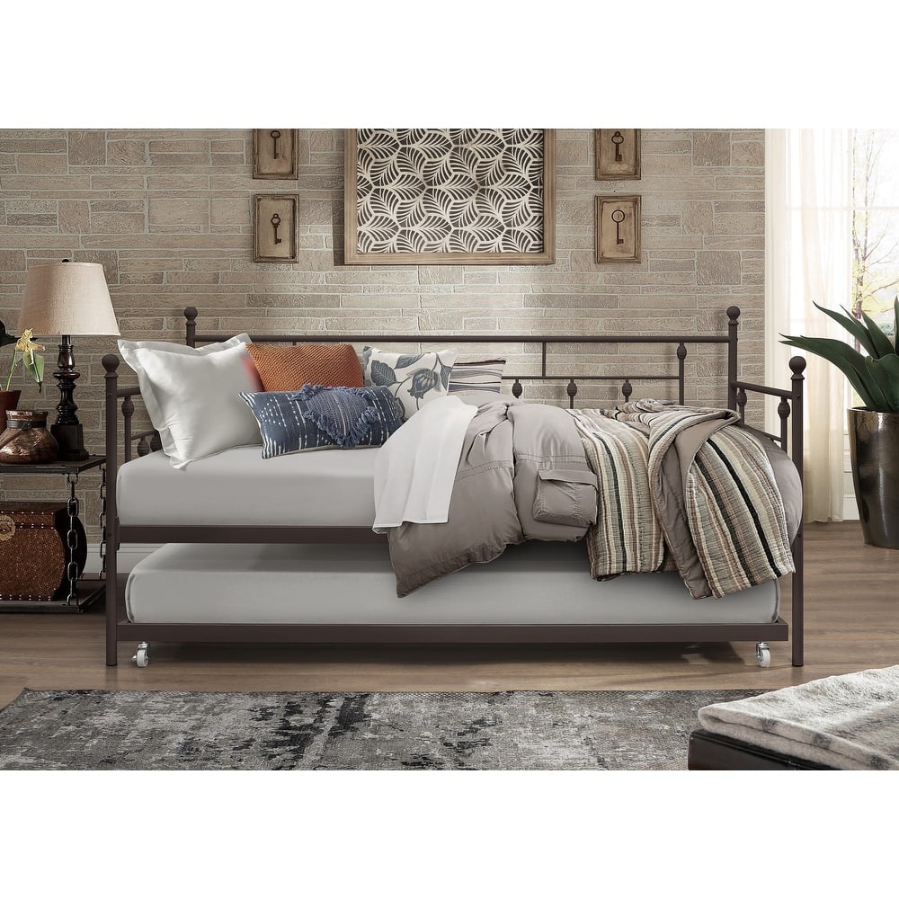Aine Twin Metal Daybed with Trundle