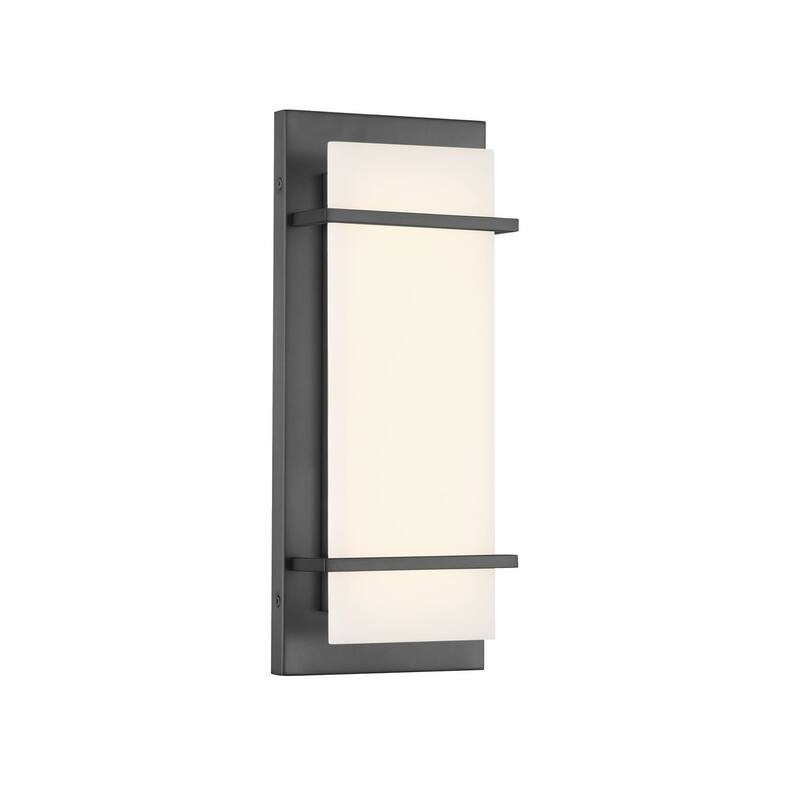 Minka Lavery 431-L Tarnos 16" Tall LED Wall Sconce with White Faux - Gun Metal