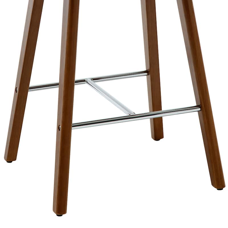 26-Inch Faux Leather Wood Counter Stools Set of 1/2/3 - 26"H x 18.1"L x 16.5"D