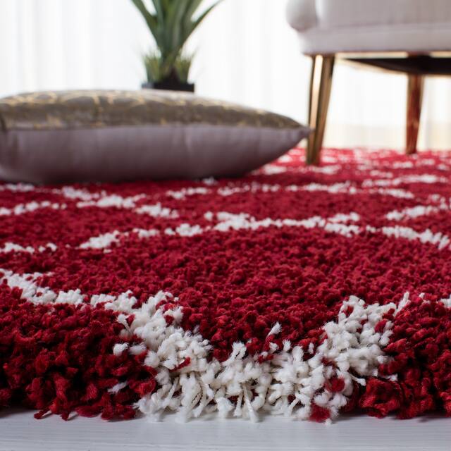 SAFAVIEH Hudson Shag Vitchka Glam Trellis 2-inch Area Rug