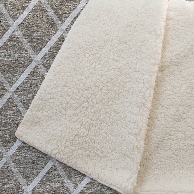 Premium Machine Washable ASB140 Lattice Sherpa Throw Blanket