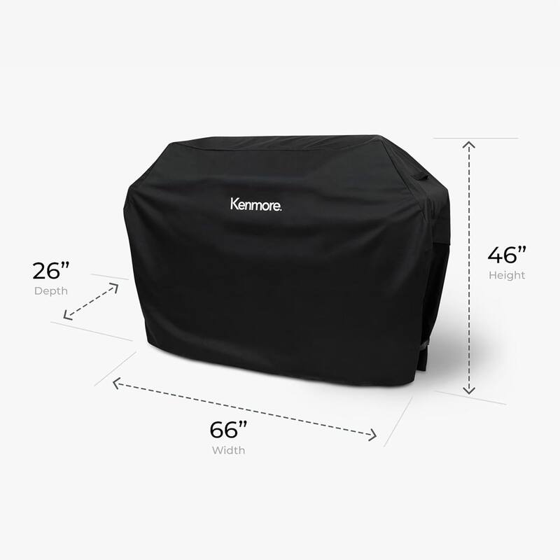 Kenmore 66-Inch Gas Grill Cover for Outdoor Grills - 46" H x 66" W x 26" D