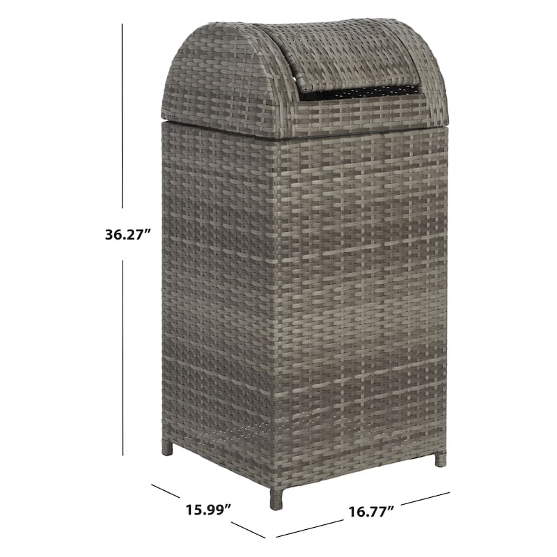 SAFAVIEH Outdoor Mazeli Trash Bin (Fully Assembled)