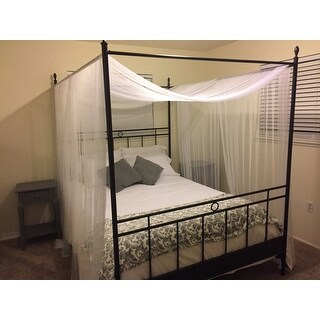 Cara Black Metal Queen-size Canopy Bed - Free Shipping Today ... - Read More
