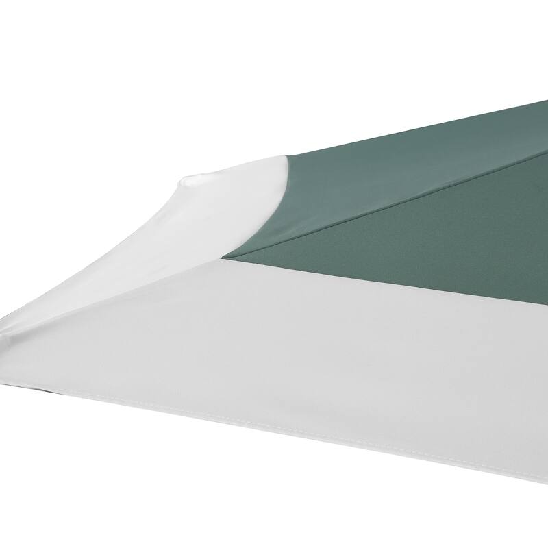Sidney 9 ft. 2-Tone Solar LED Market Patio Umbrella with 12 LED Strip Lights, Auto-Tilt, Crank and UV Protection, by JONATHAN Y