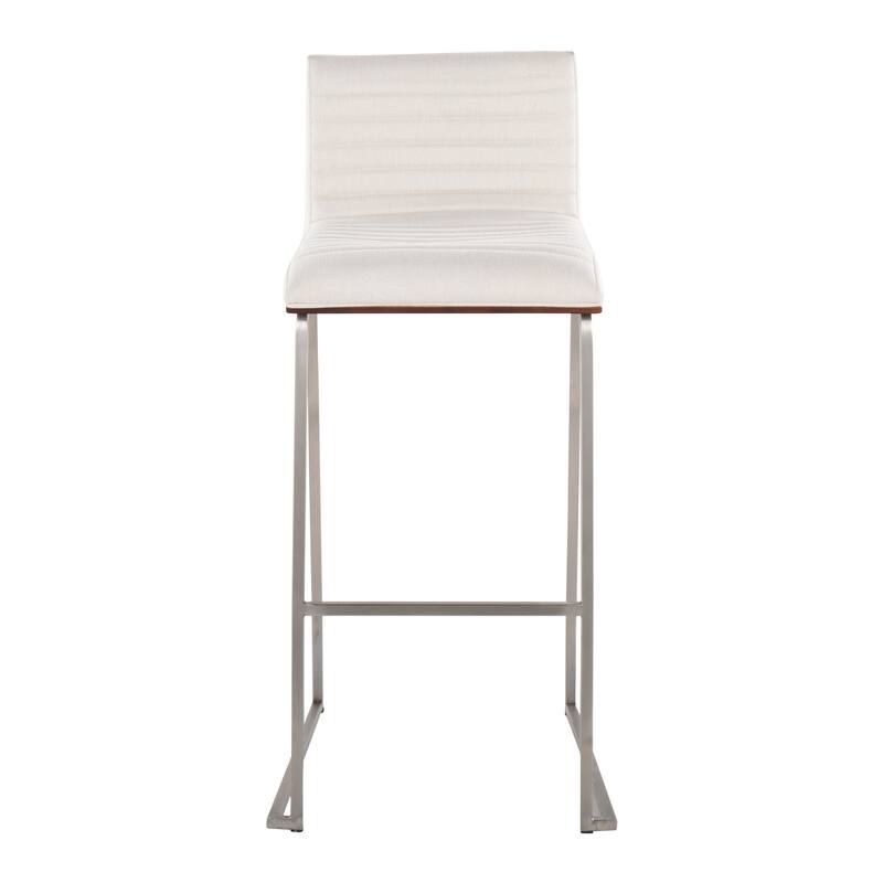 Silver Orchid Magda 30" Fixed-Height Upholstered Bar Stool (Set of 2)