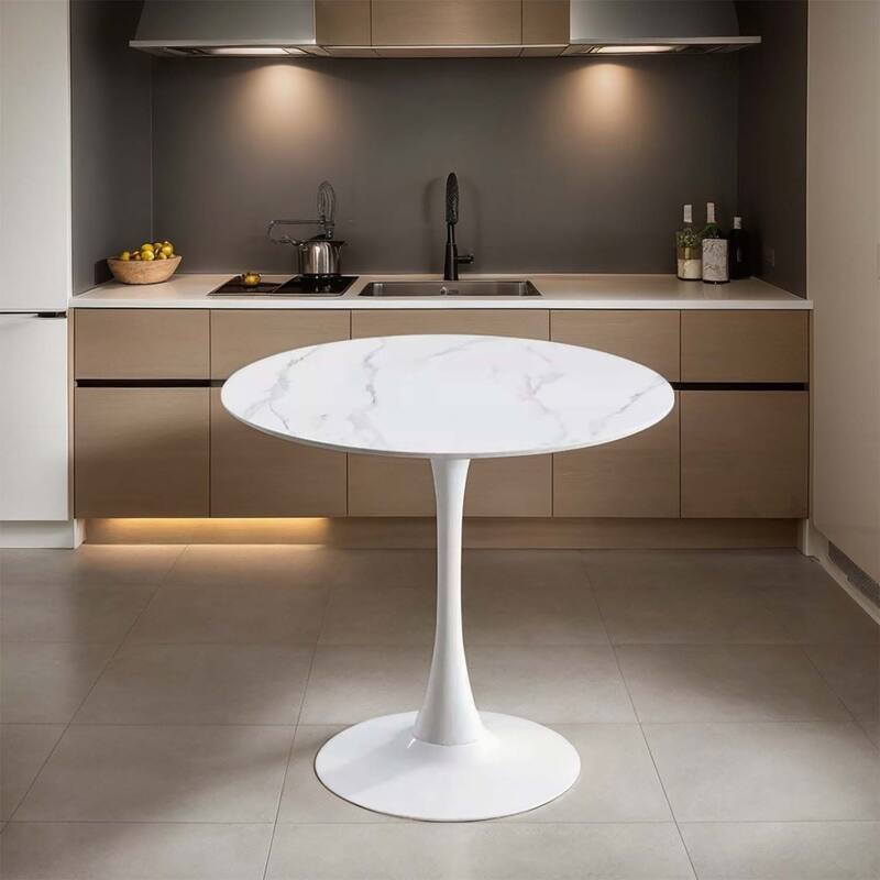 Modern Round Dining Table,Ideal for Compact Spaces and Stylish Interiors