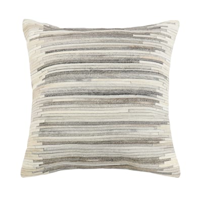 Pasargad Home Cowhide Decorative Throw Pillow, 18x18
