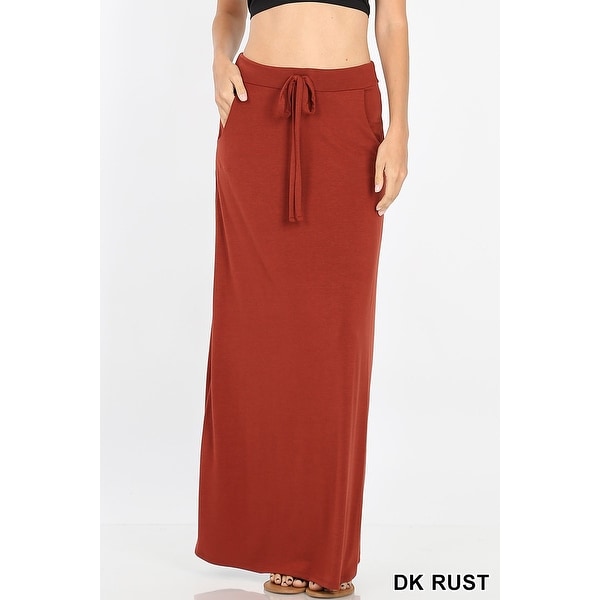 Drawstring maxi skirt Clearance