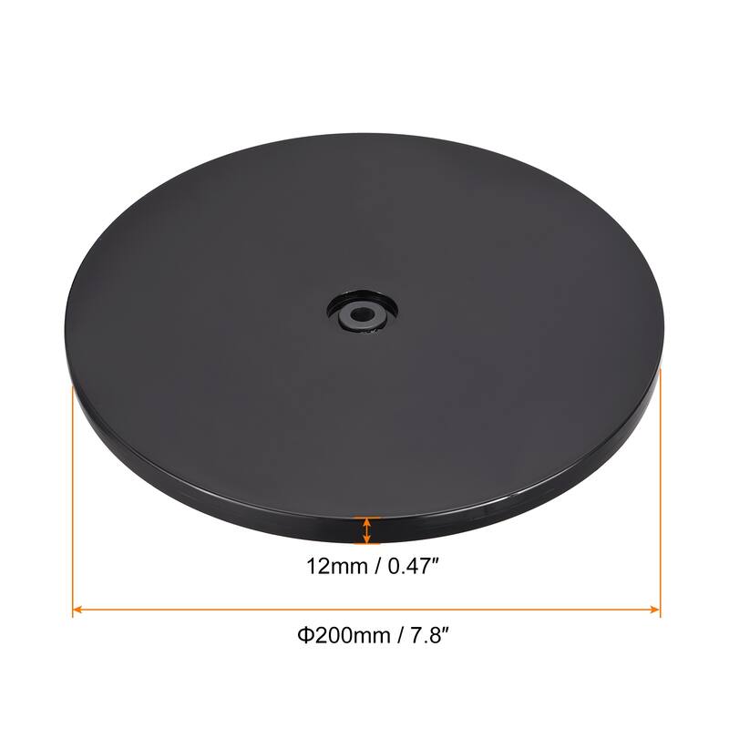 Rotating Swivel Stand with Steel Ball Lazy Susan Base Turntable 2Pcs - Black - 8inch
