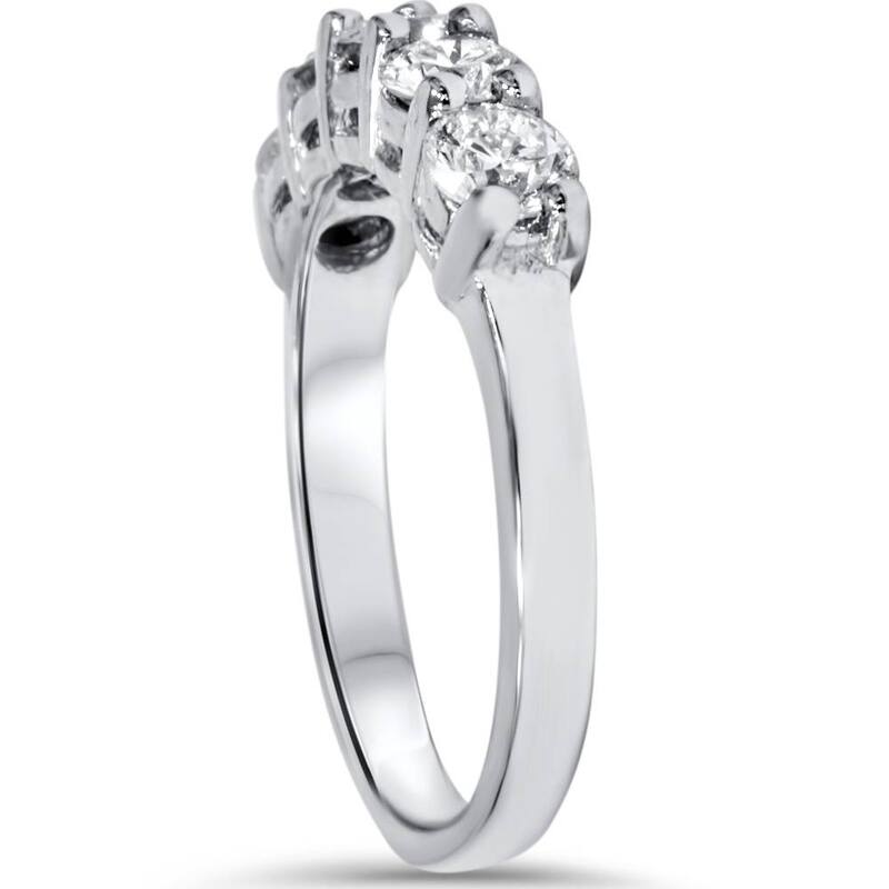 1/2ct Diamond Wedding Five Stone Ring White Gold