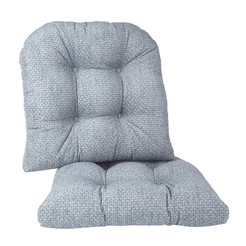 Klear Vu Tyson Extra Large Dining Room Chair Cushion Set (Set of 2) - Delft Blue