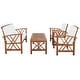 preview thumbnail 113 of 117, SAFAVIEH Fontana 4-piece Acacia Solid Wood Outdoor Conversation Patio Set