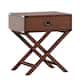 Kenton X Base Wood Accent Campaign Table by iNSPIRE Q Bold - Espresso