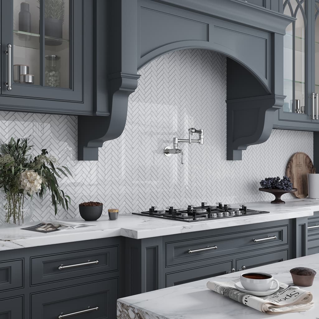 Apollo tile 11" x 13" Colorway Glossy White Glass Tile (4.81 sq ft/case) - 5 Pack