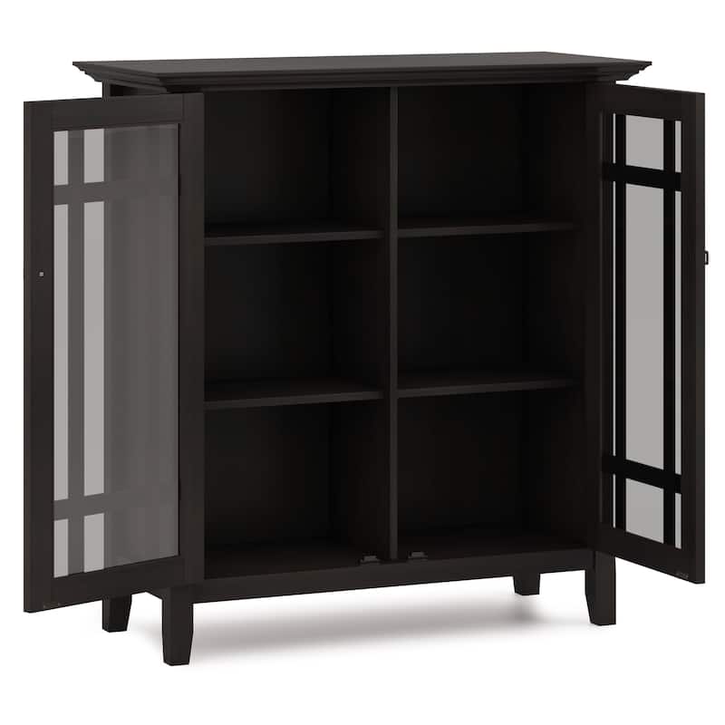 WYNDENHALL Freemont SOLID WOOD 39 inch Wide Transitional Medium Storage Cabinet - 42.2"h x 39"w x 17"d