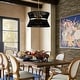 preview thumbnail 28 of 32, 8-Light Modern Boho Large Drum Chandelier 24 inch Fabric Hourglass Hand-woven Chandelier in Gold/ Black for Dining/ Living Room