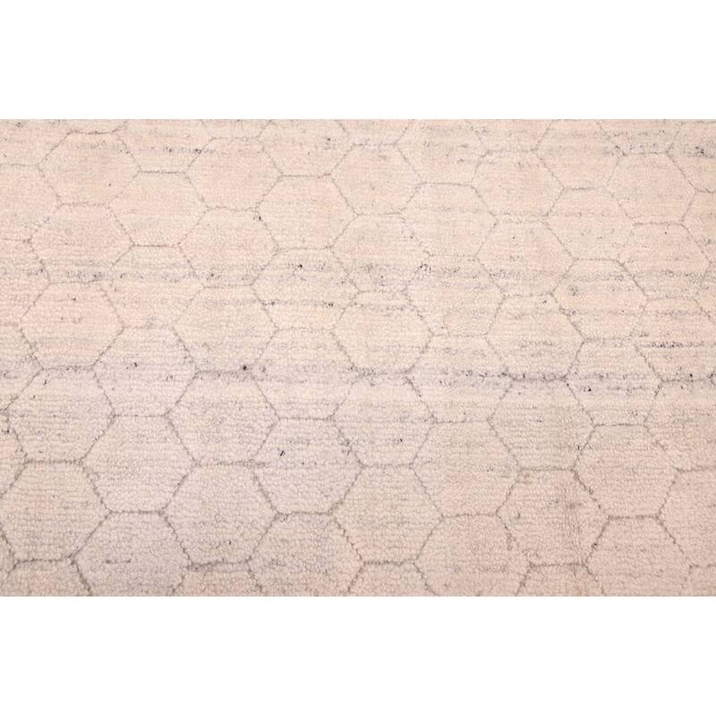 ECARPETGALLERY Hand Loomed Elysian Ivory Silk Rug - 8'0 x 9'10