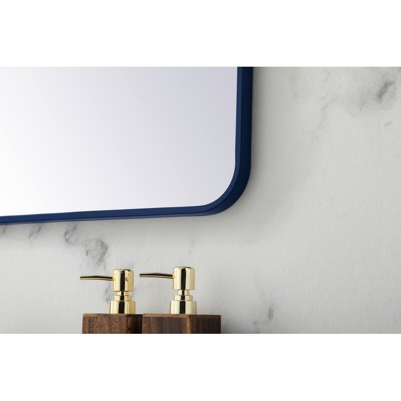 Ezra Soft Corner Metal Rectangular Mirror