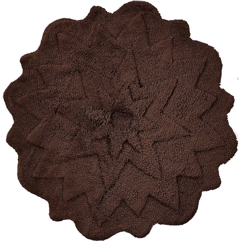 Sherry Kline Over Tufted Petals 32" Bath Rug - Grey, Brown, Black, Cream, Aloe Green Color Options - Brown