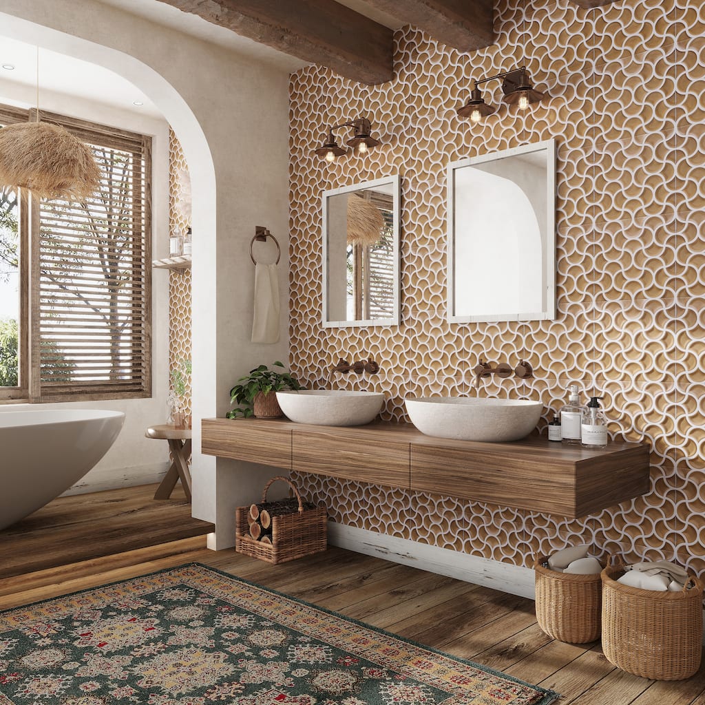 Citadel 13x13 Rustic Terracotta Porcelain Lattice Wall Tile (9.57 sq ft/case) - 9 Pack