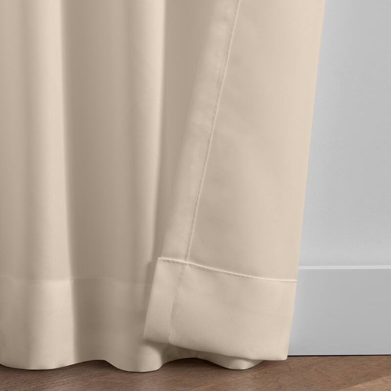 Rhodes Solid Tab-Top Indoor/Outdoor Window Curtain, Set of 2