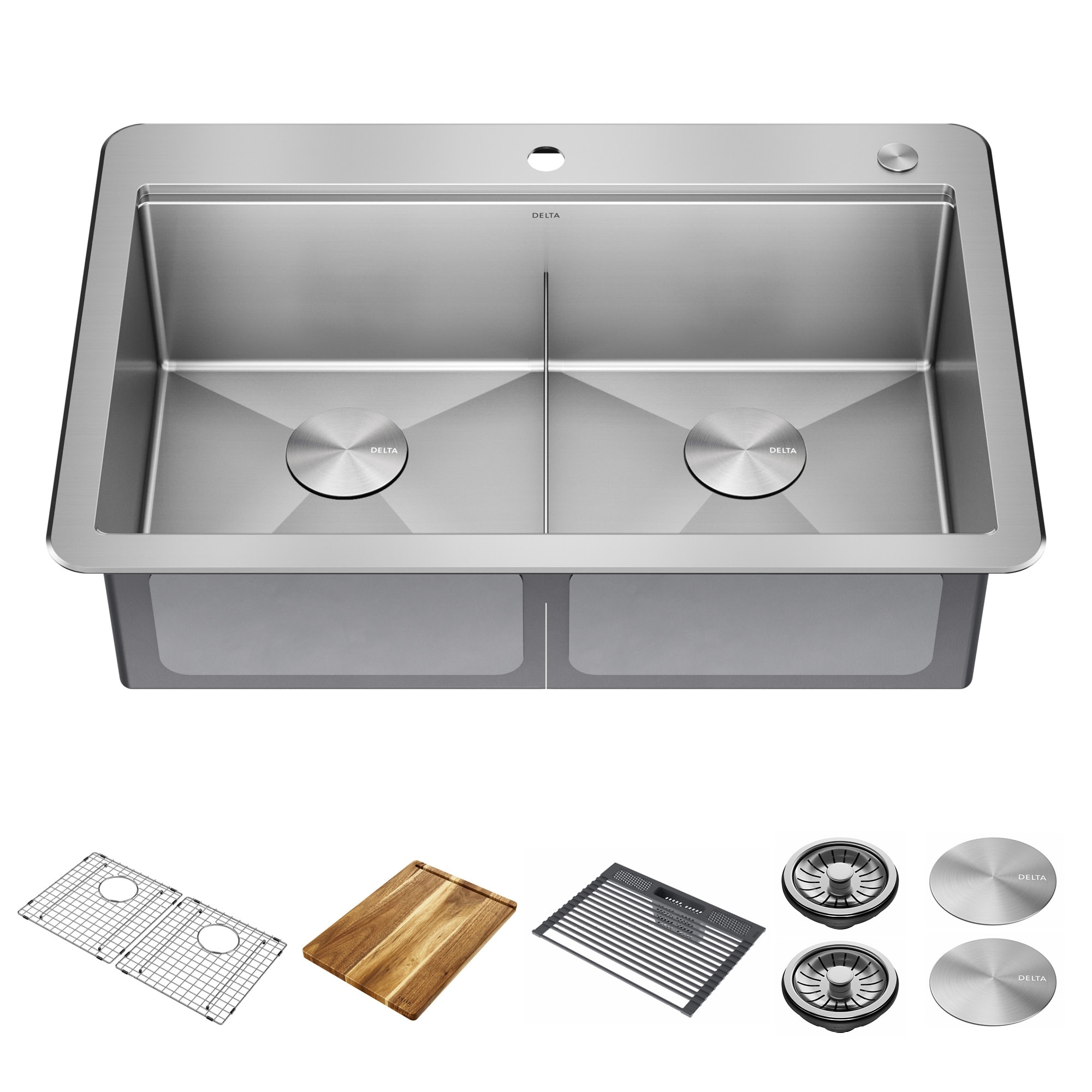 Delta 95A9032-T33D Lorelai 33” Workstation Kitchen Sink Top Mount