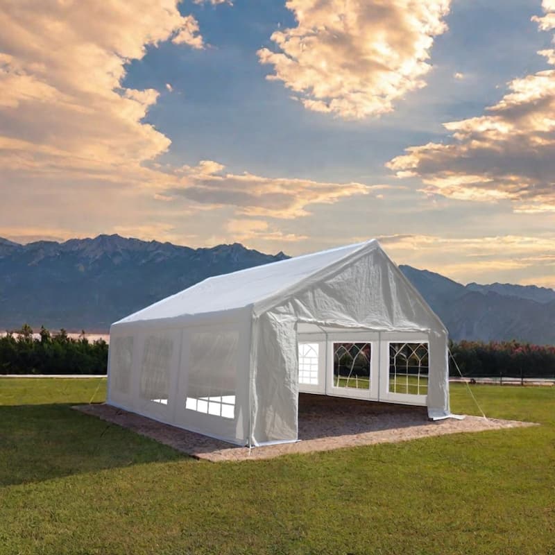 20x20 Feet Party Tent Heavy Duty Marquee Canopy Outdoor Wedding tent Carport Events Shelter Tent with Storgae Carry Bags