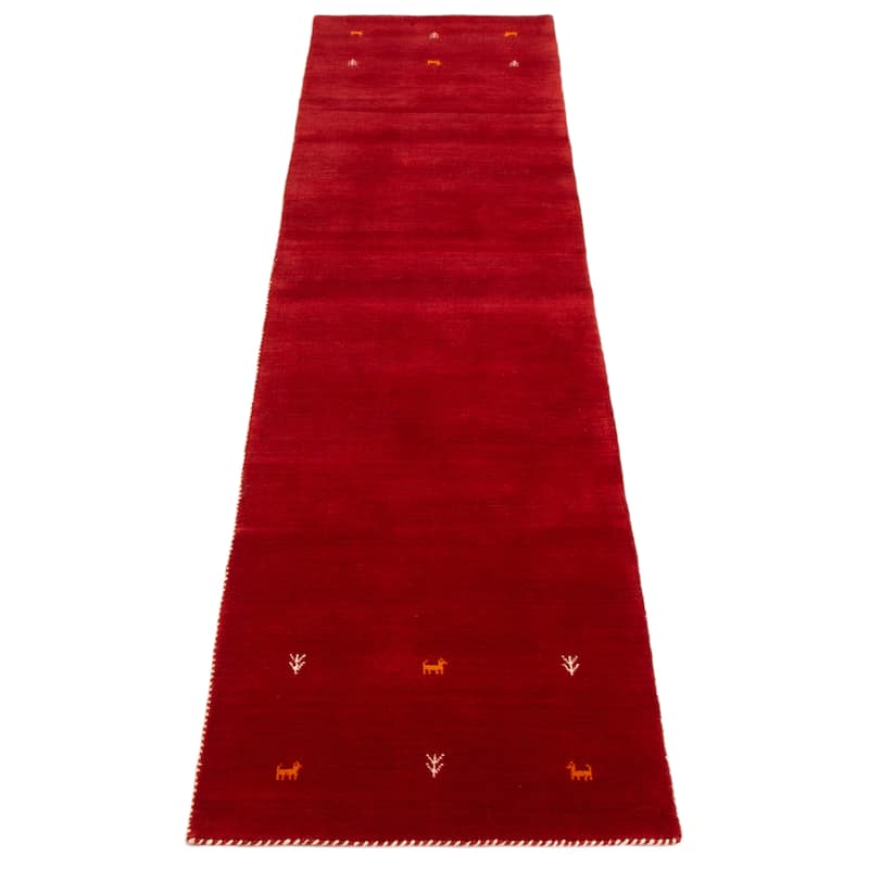 Kashkuli Gabbeh Red Rug 2'8" x 11'4" - 2'8 x 11'4