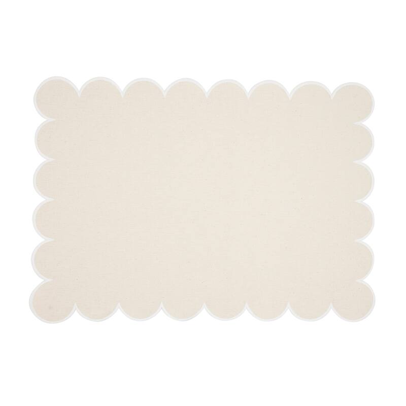 Eco Scallop Border Placemat (Set of 4) - 14"x20" - Natural