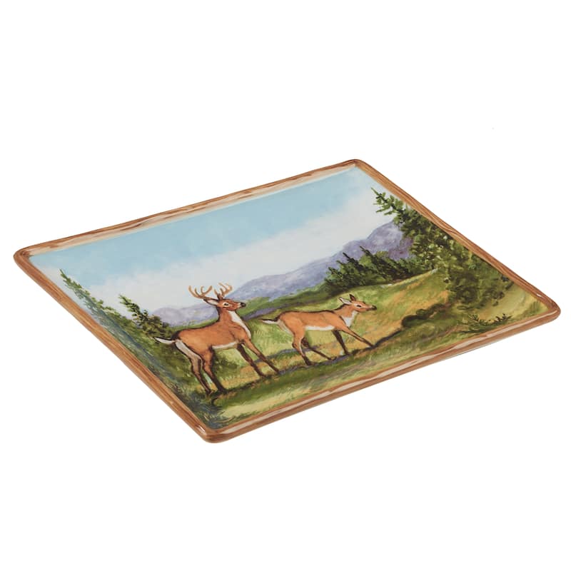 Certified International Mountain Summit Rectangular Platter, 14" x 10" - 14" x 10"