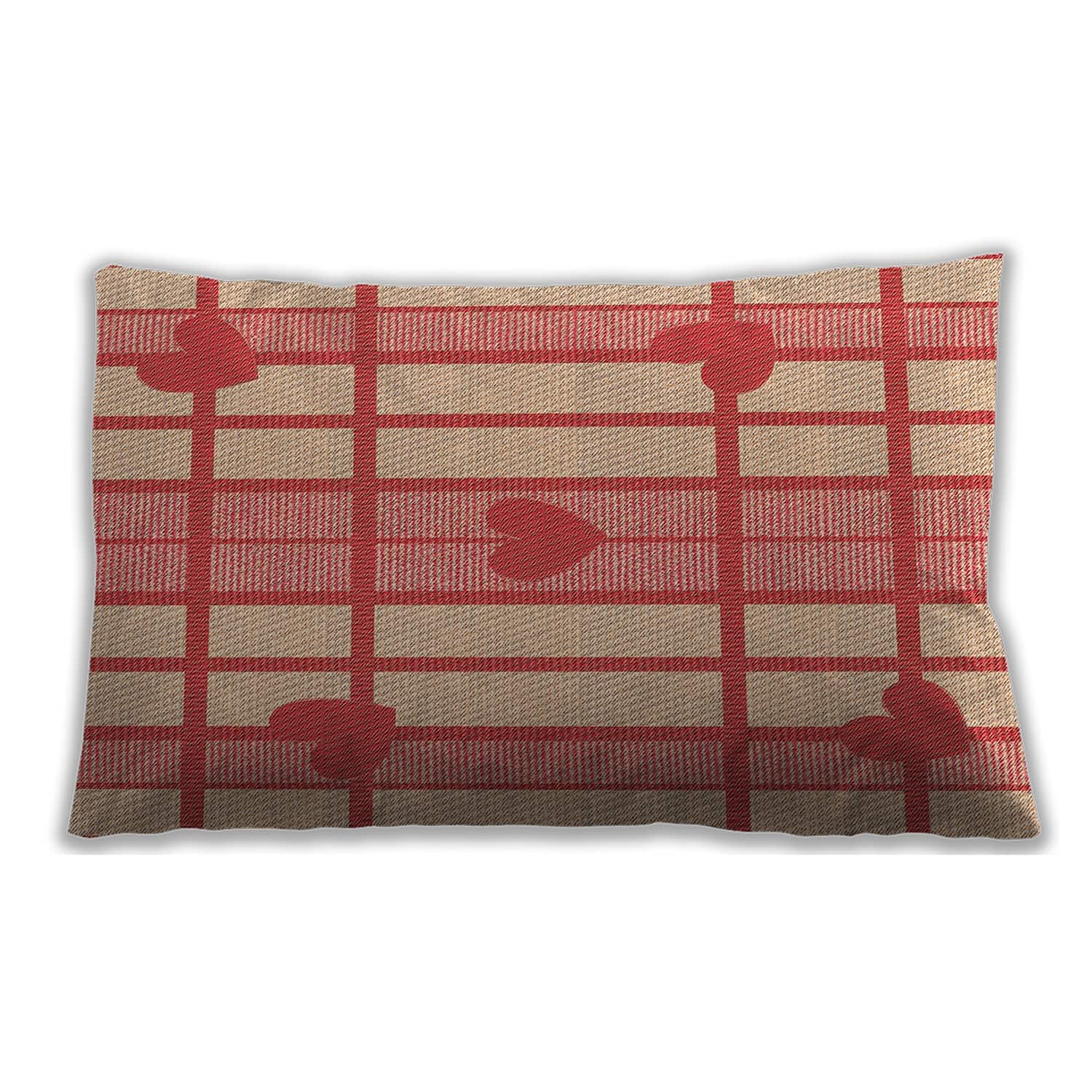 Ahgly Company Patterned IndoorOutdoor Macaroni and Cheese Yellow Lumbar Throw Pillow Bed Bath