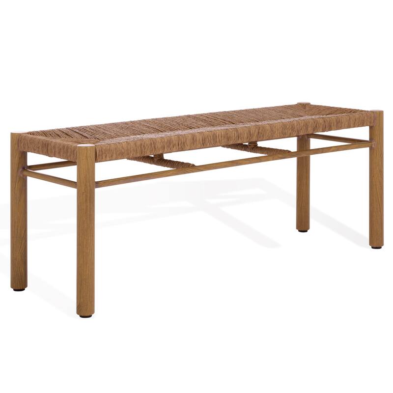 SAFAVIEH Couture Outdoor Patio Furniture Romona Bench, Fully Assembled - 47"W x 15"D x 18"H