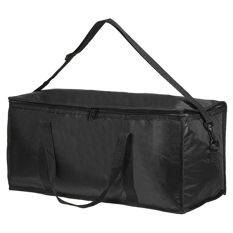 22"x10"x10" Insulated Reusable Grocery Bag with Shoulder Strap, Black